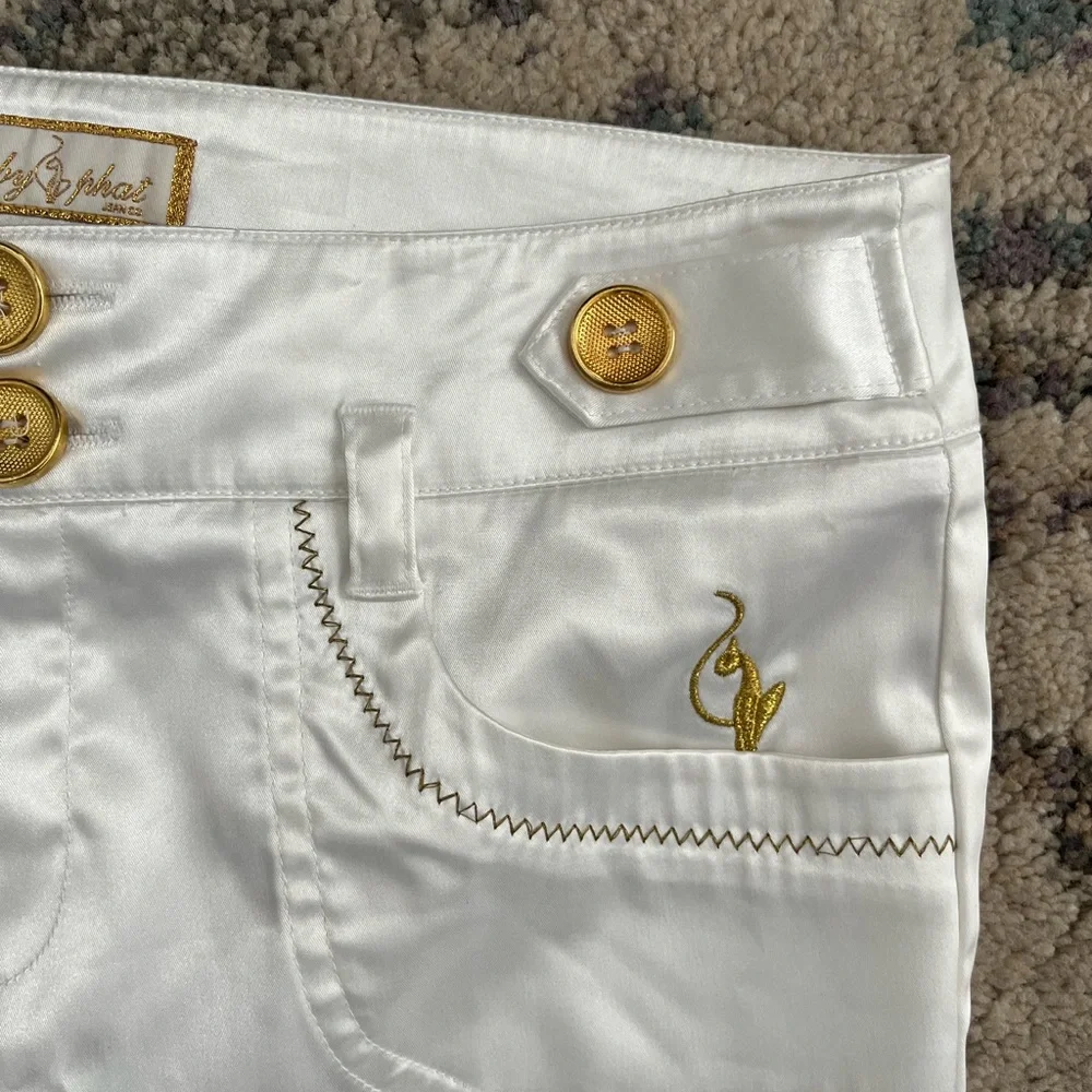Y2K Baby Phat White Satin Bootcut Pants - Picture 3 of 6